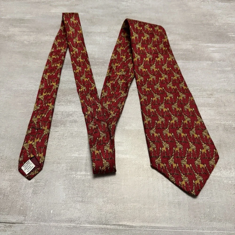 Paul Fredrick Red Giraffe Men's‎ Necktie Safari Wildlife Animals 4